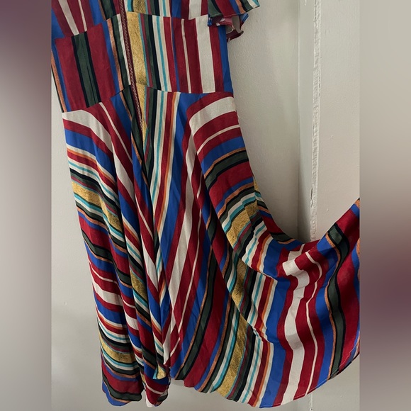 Autumn Adeigbo Striped V-Neck Astrid Dress sz 2 - Picture 8 of 12